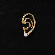 Silver gold-plated earring MW 7
