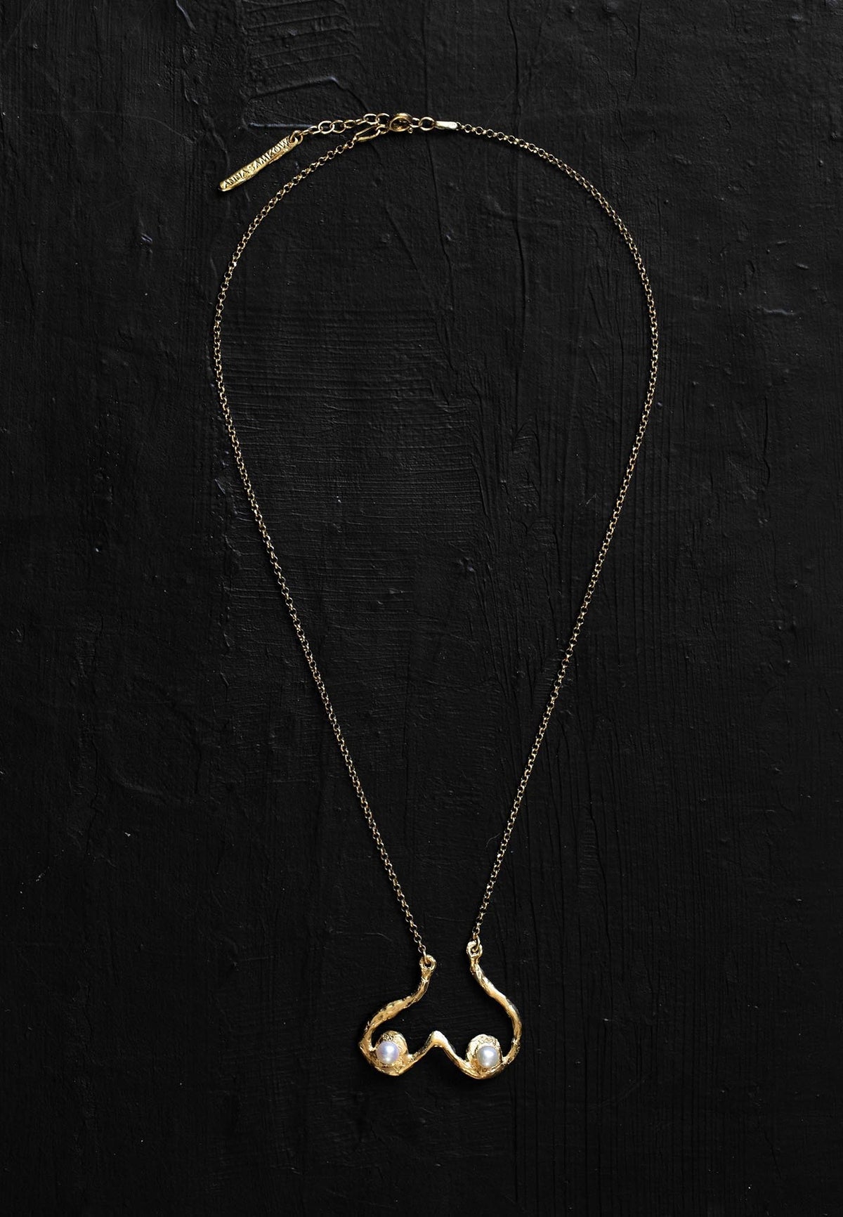 Silver gold-plated necklace MW 17