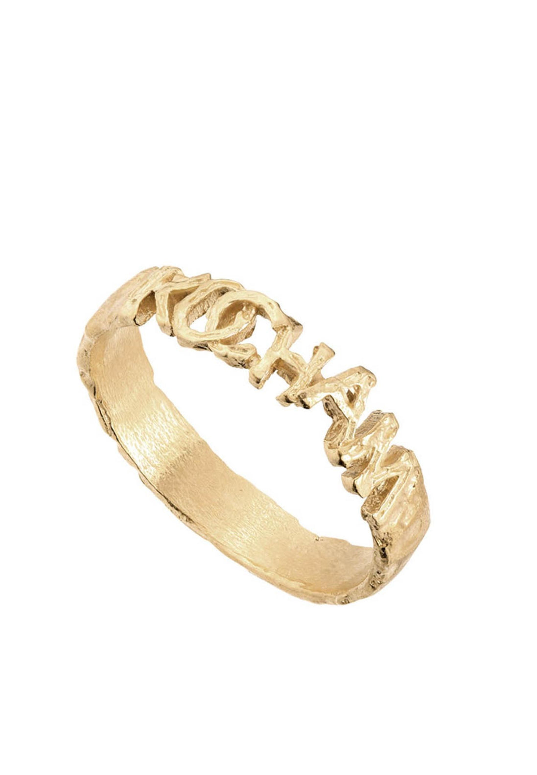 Gold wedding band I LOVE YOU Yellow gold 585