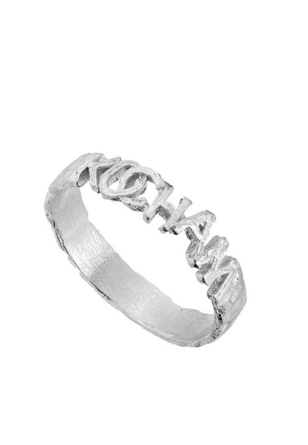 Gold Wedding Ring I LOVE White Gold 585