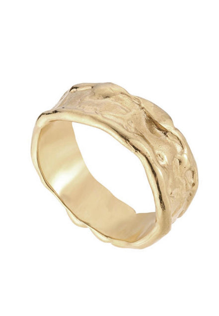 Gold wedding band 15:20 yellow gold 585