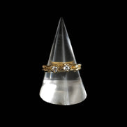 Gold ring with diamonds 7 10 Yellow gold 585