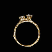 Gold ring with diamonds 7 10 Yellow gold 585