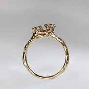 Gold ring with diamonds 7 10 Yellow gold 585
