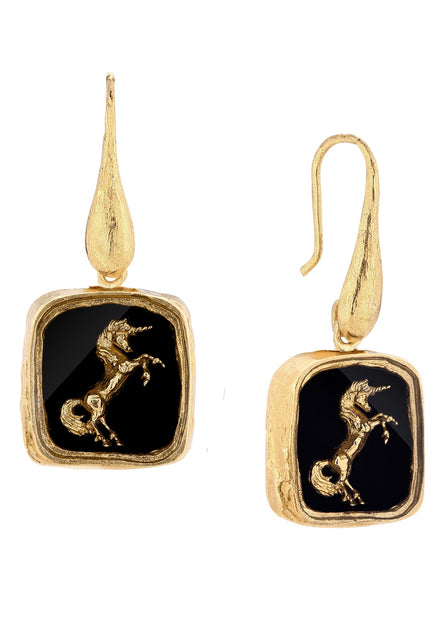 Unicorn oval/dangle earrings No.1