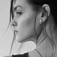 Silver UNICORN stud earrings No.2