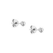 Silver ball earrings 6:10 No.2
