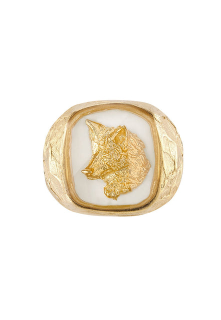 Wolf portrait signet No.1
