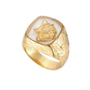 Wolf portrait signet No.1
