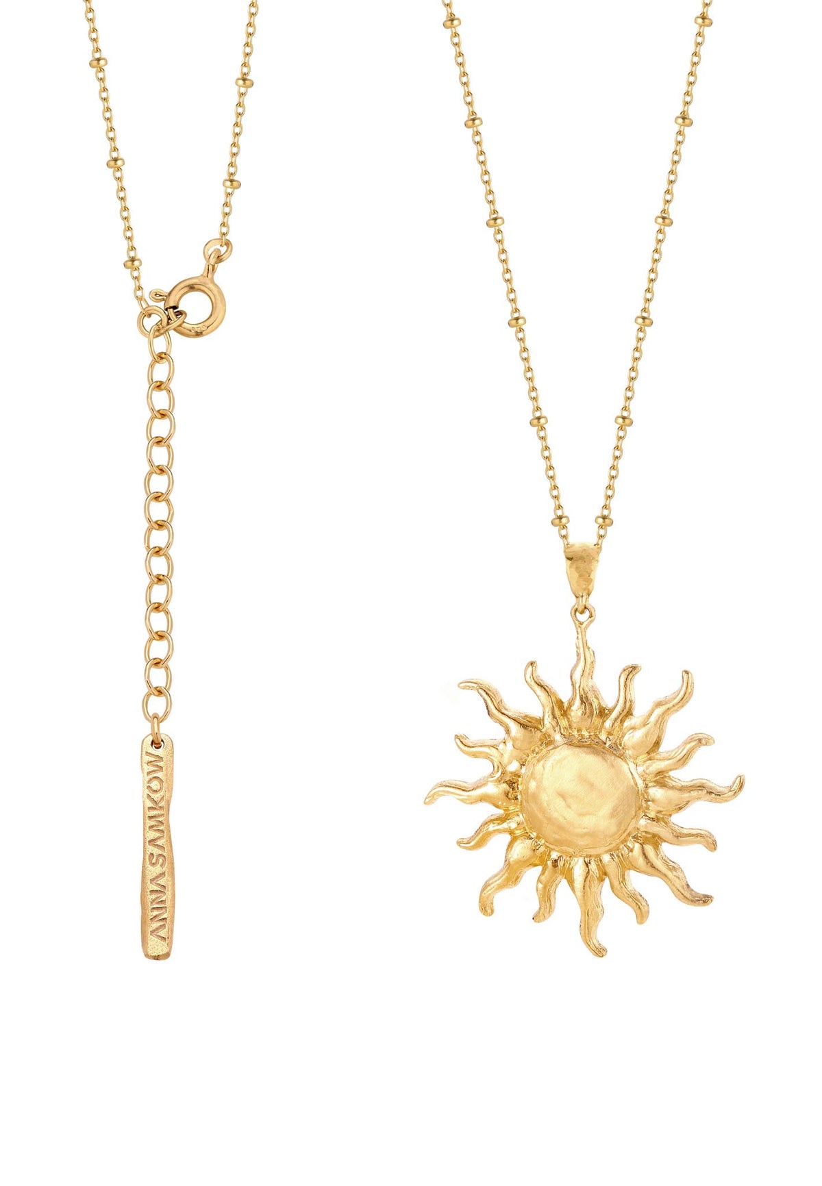Silver necklace GOLDEN SUN