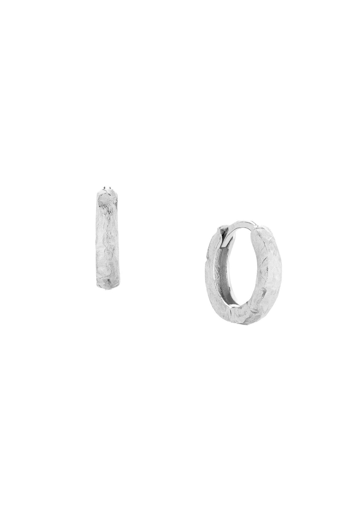 Silver hoop earrings 10:55 No. 2