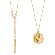 Silver necklace UNICORN gold-plated medal No.1