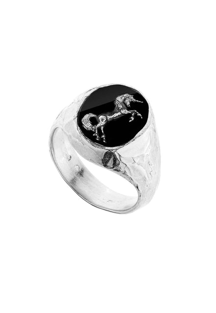 UNICORN signet ring oval No.2