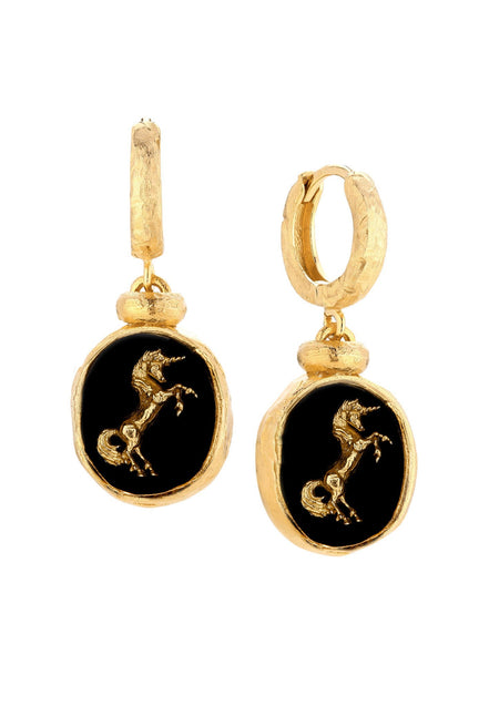 Unicorn oval/dangle earrings No.1