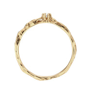 Gold ring 14:03 Yellow gold 585 with white diamond