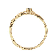 Gold ring 14:03. Yellow gold 585 with a black diamond.