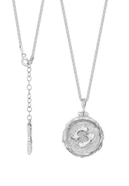 Silver necklace/medallion PISCES No.6