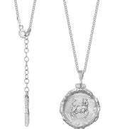 Silver locket necklace with your zodiac sign No.2