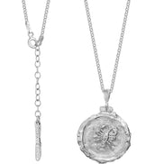 Silver locket necklace with your zodiac sign No.2