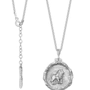 Silver locket necklace with your zodiac sign No.2