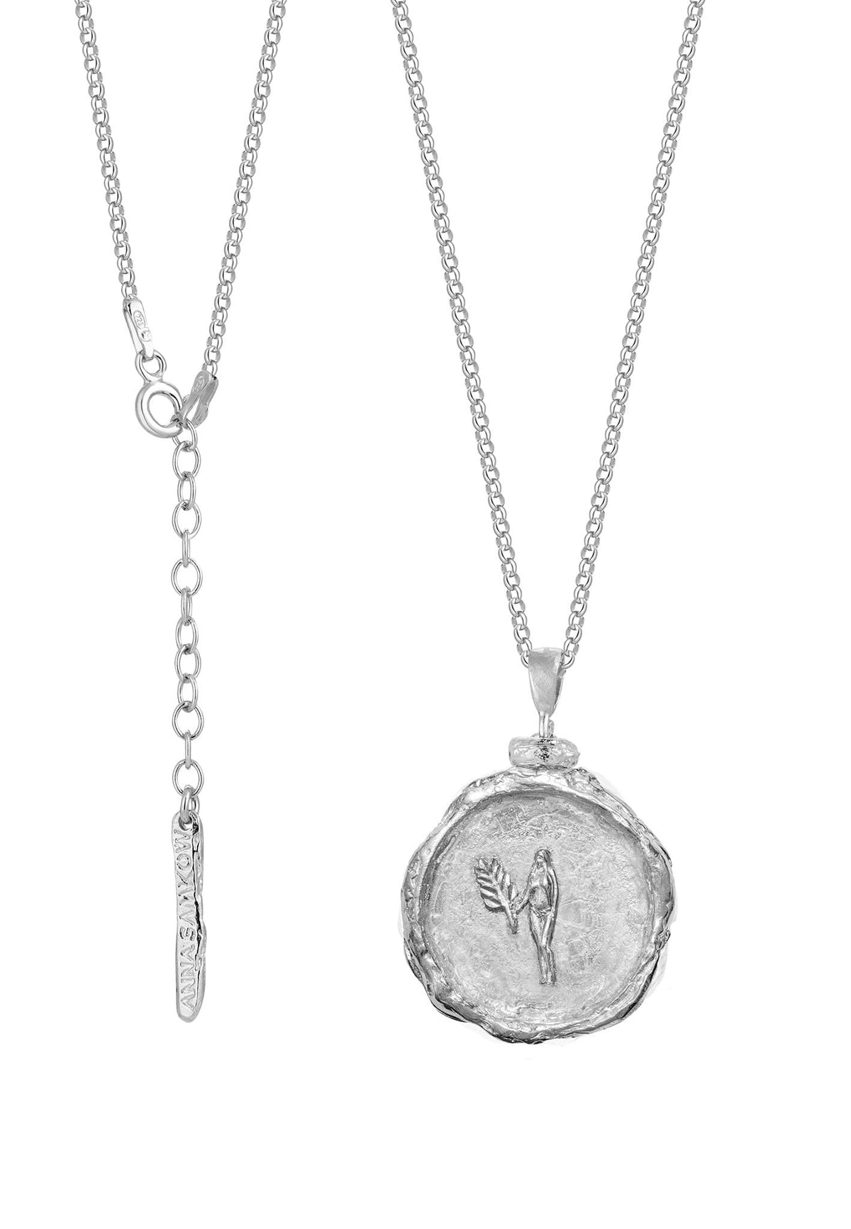 Silver locket necklace with your zodiac sign No.2