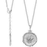 Silver locket necklace with your zodiac sign No.2