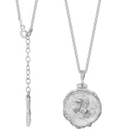Silver locket necklace with your zodiac sign No.2