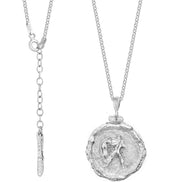 Silver locket necklace with your zodiac sign No.2