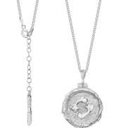 Silver locket necklace with your zodiac sign No.2