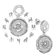 Srebrne kolczyki z Twoim znakiem zodiaku medaliony No.2