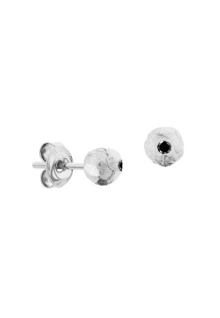 Gold earrings with diamonds No4 White gold 585
