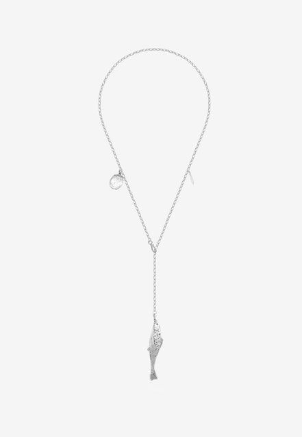 Silver necklace No. 1 Fish spiritual compass