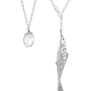 Silver necklace No. 1 Fish spiritual compass