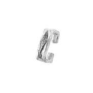 Silver ear cuff No.2 Compass spirit fish